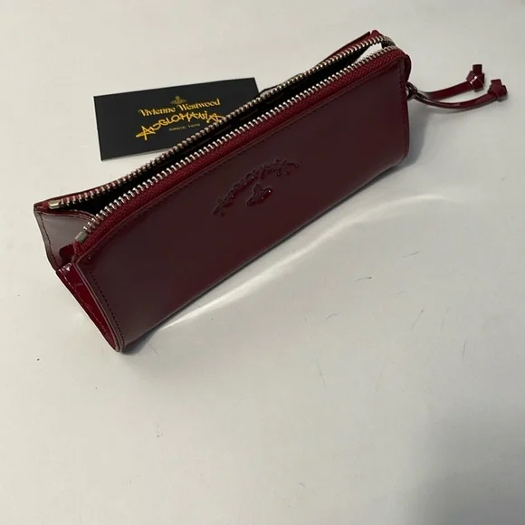 Vivienne Westwood PENCIL CASE KELLY NWT BURGUNDY